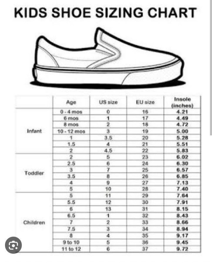 Sperry infant 2024 shoe sizing