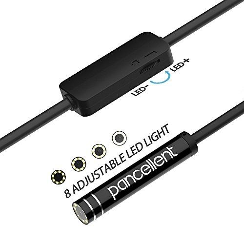 pancellent Wireless Inspection Camera WiFi Endoscope 2.0 Mega Pixels HD Borescope Rigid Snake