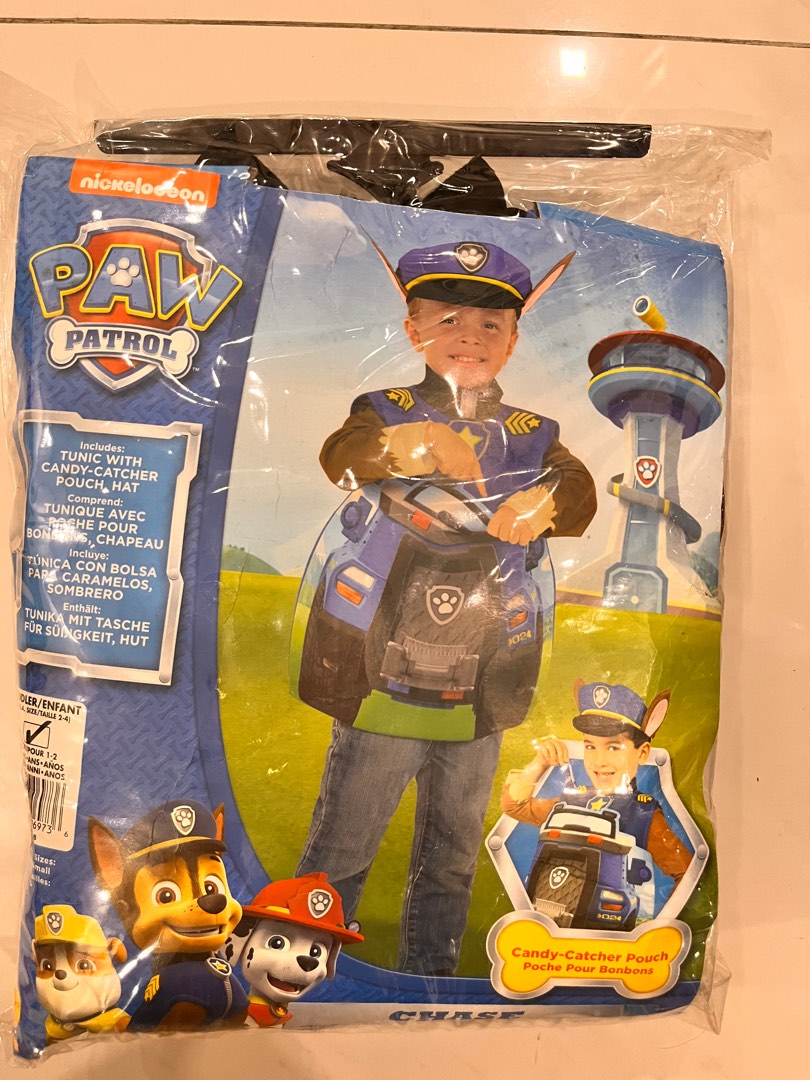 Paw Patrol Chase Costume, Hobbies & Toys, Toys & Games on Carousell