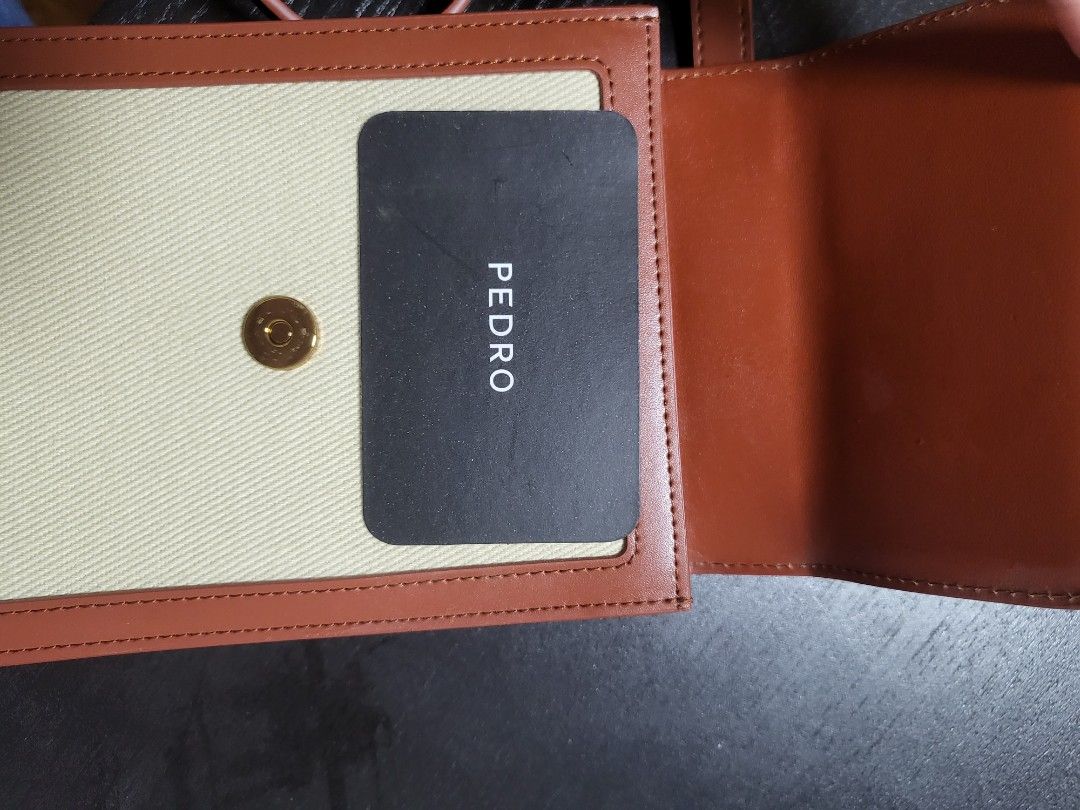 PEDRO Leather Two-Tone Mobile Phone Bag for Men