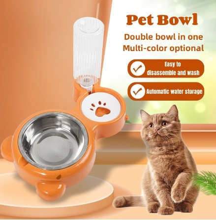 Pet bowl cat bowl automatic drinking water cat food bowl non slip