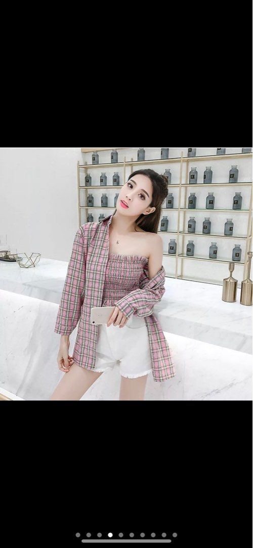 Flannel top two piece