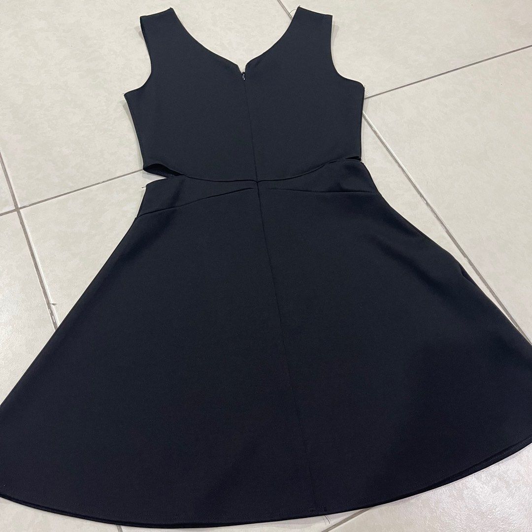 Plain black sale a line dress