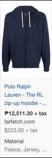 Polo ralph lauren brand hoodie zipper jacket🔥
