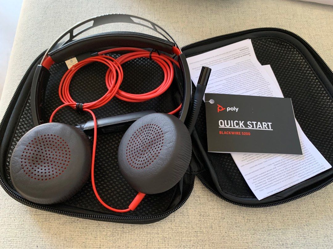 Poly Blackwire 5200 noise canceling headset USBA, Audio, Headphones