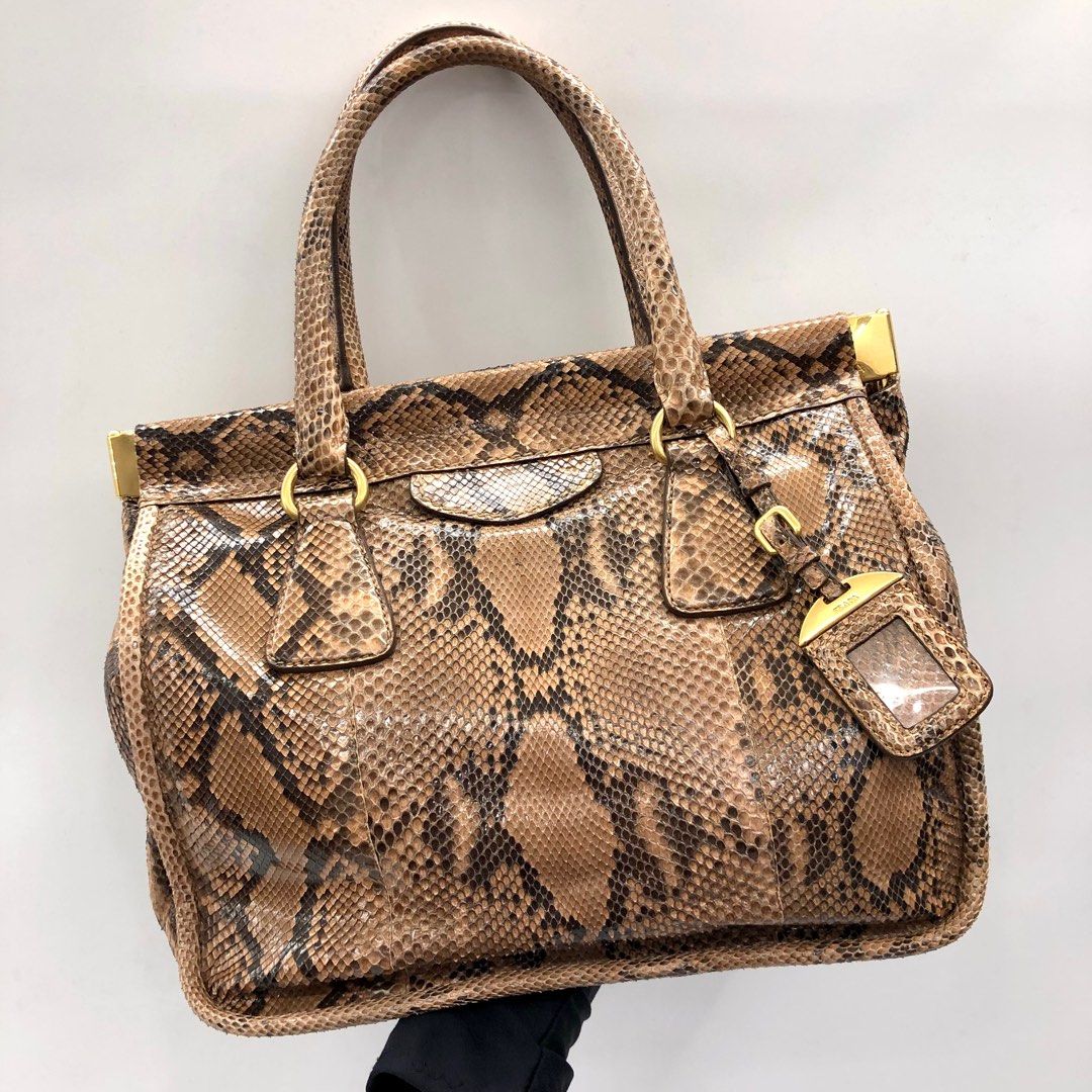 Snakeskin prada online bag