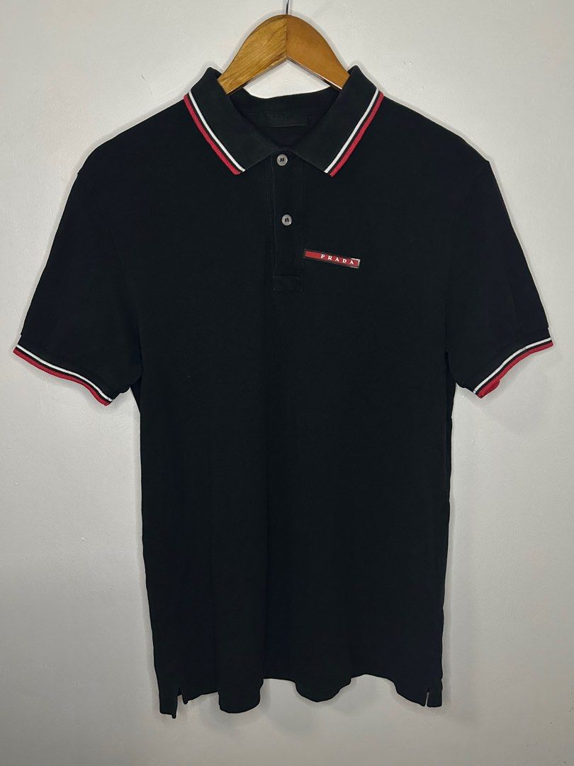 Prada Polo Shirt (Black), Men's Fashion, Tops & Sets, Tshirts & Polo