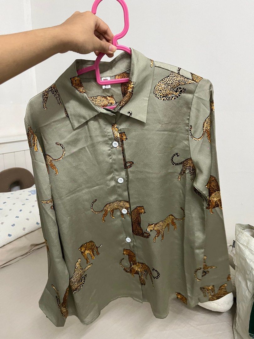 Zara Printed Shirt  Printed blouse top, Print clothes, Leopard print  fashion