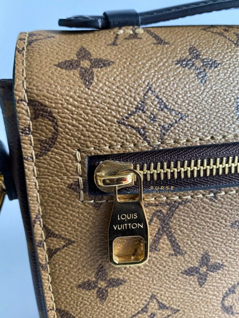 Louis Vuitton Brown Monogram Reverse Pochette Metis Cloth ref