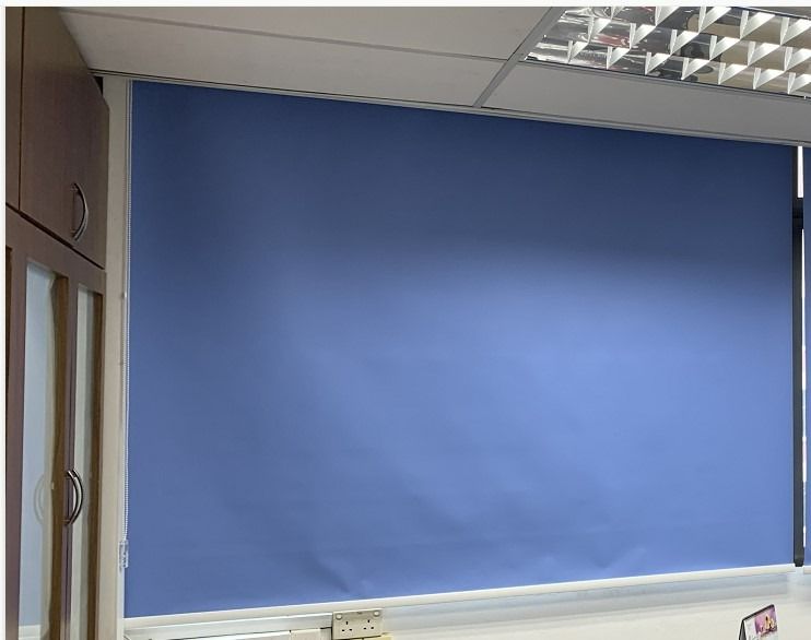Promo Price! Ready stock Full Blackout Waterproof Sky Blue Roller Blinds! (W90.5" xH59")62863076816130111