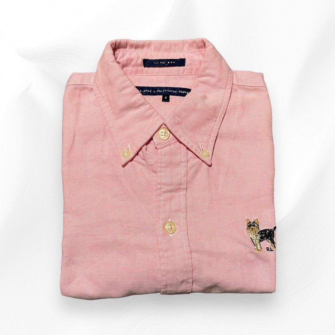Salmon ralph lauren top shirt