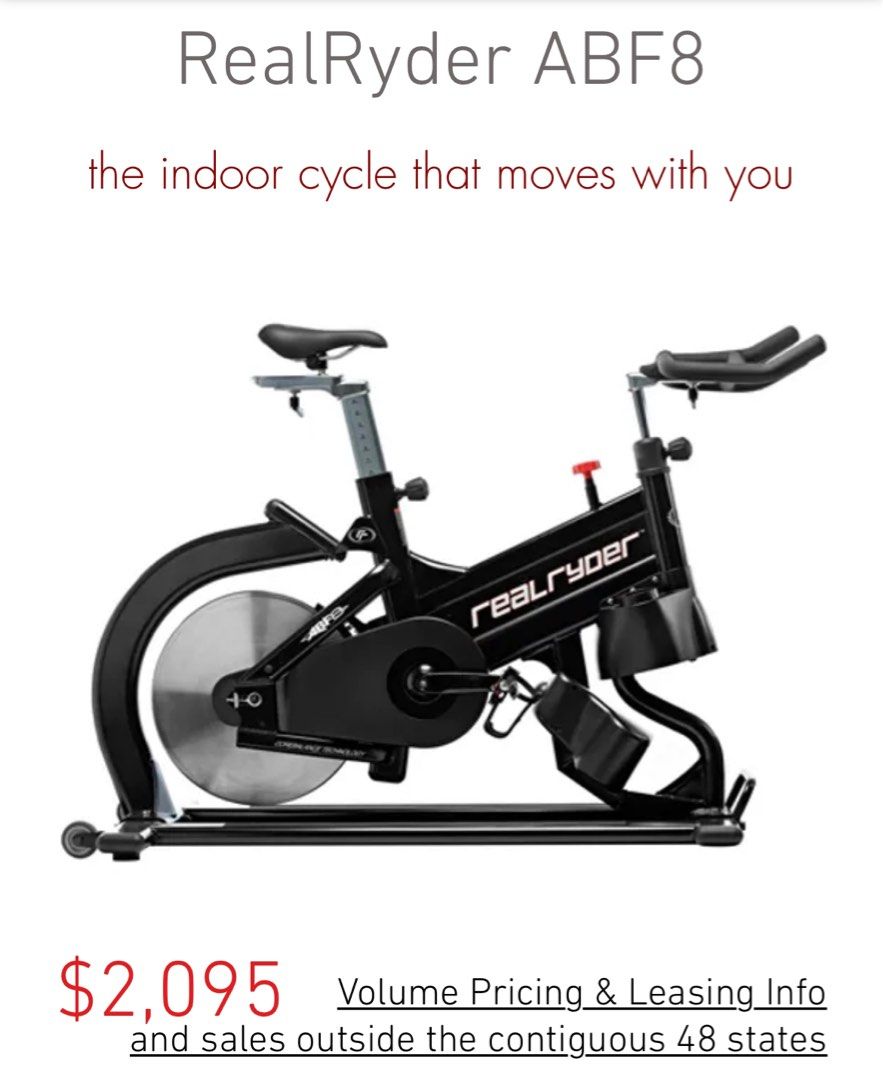 RealRyder Spin Bike RTP 2000 USD Sports Equipment Exercise
