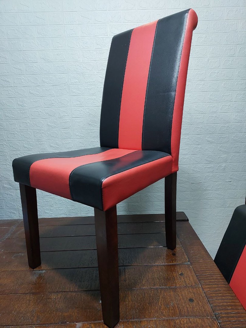 Red and Black Dining Table Chair, Furniture & Home Living, Furniture