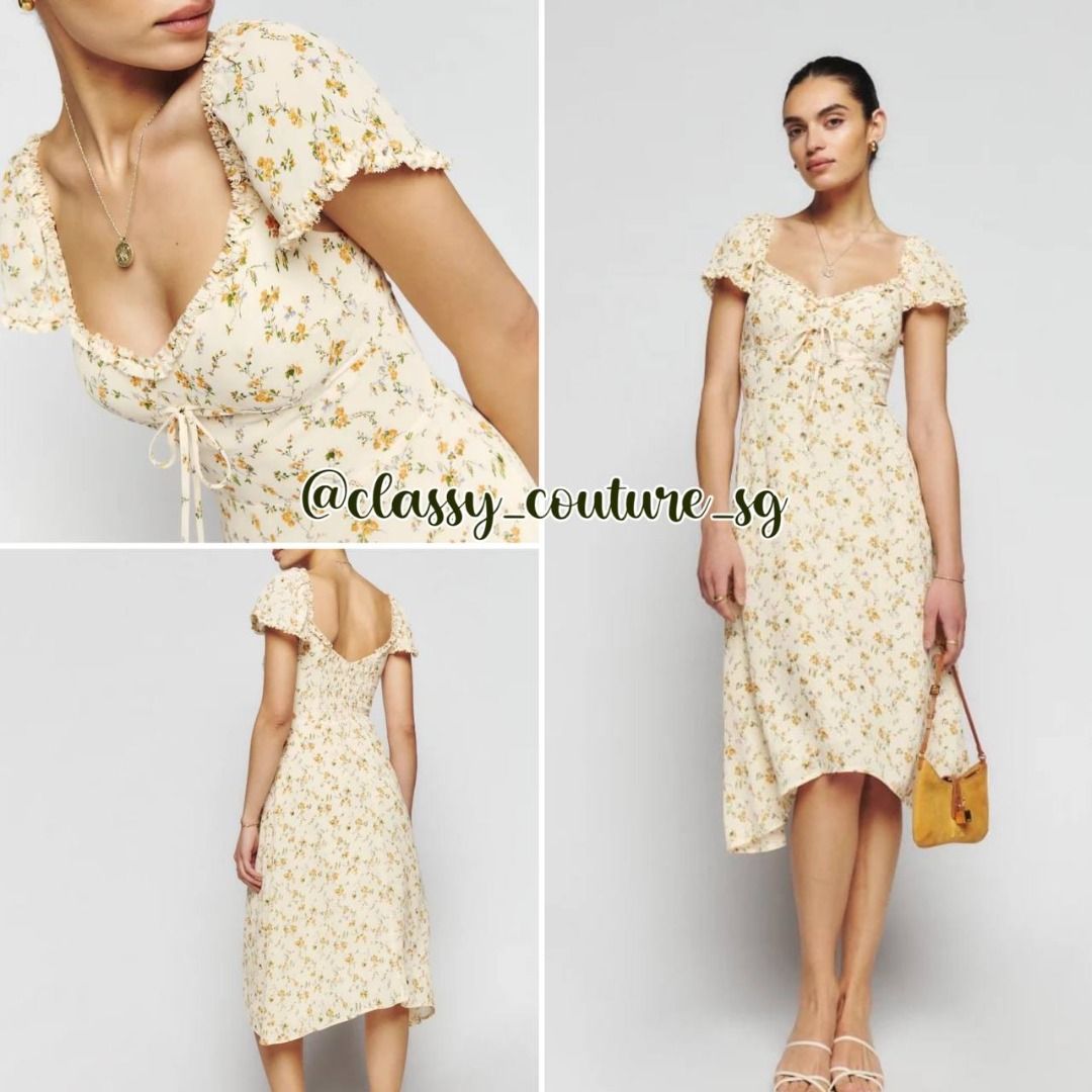 Reformation Maebry Midi Dress, Women's Fashion, Dresses Sets