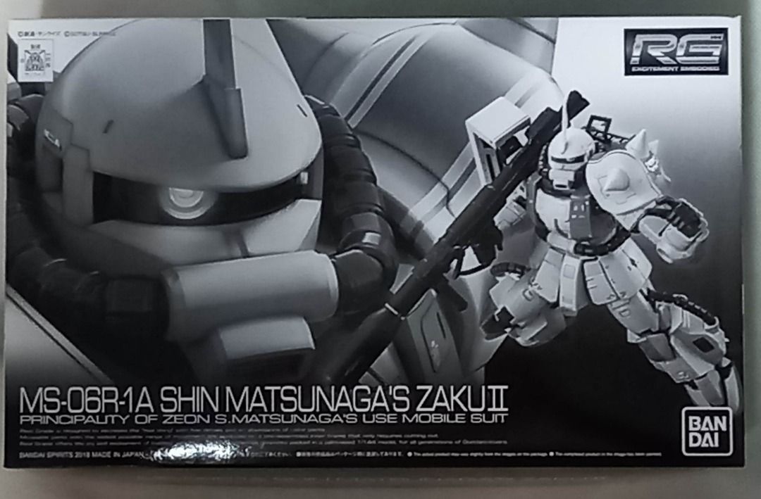 RG MS-06R-1A shin matsunaga's zaku II 松永真專用渣古2, 興趣及遊戲, 玩具 & 遊戲類 - Carousell
