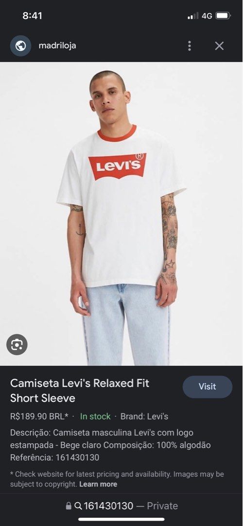 Franelas levis originales on sale
