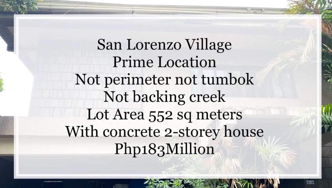 San Lorenzo Village property for sale, Property, For Sale, House & Lot