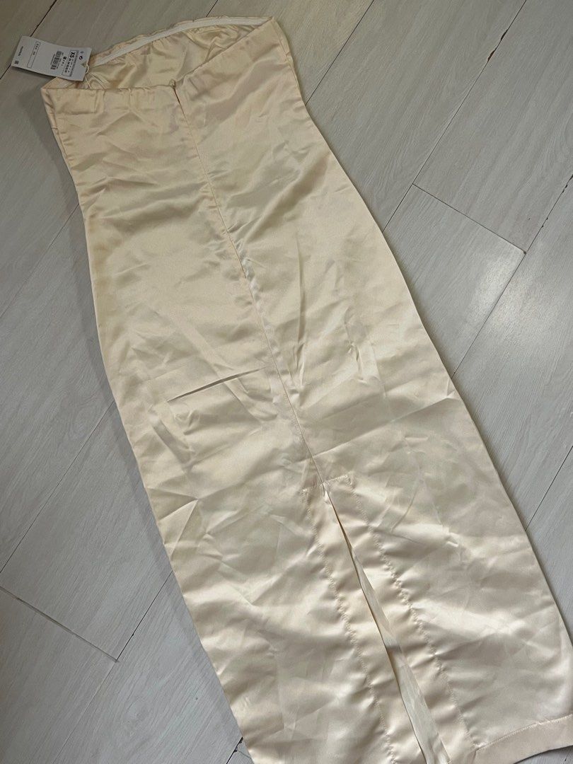 Satin midi dress on Carousell