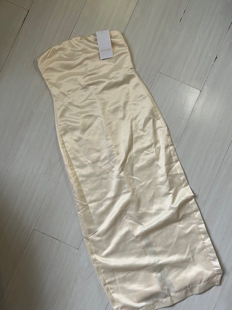 Satin midi dress on Carousell