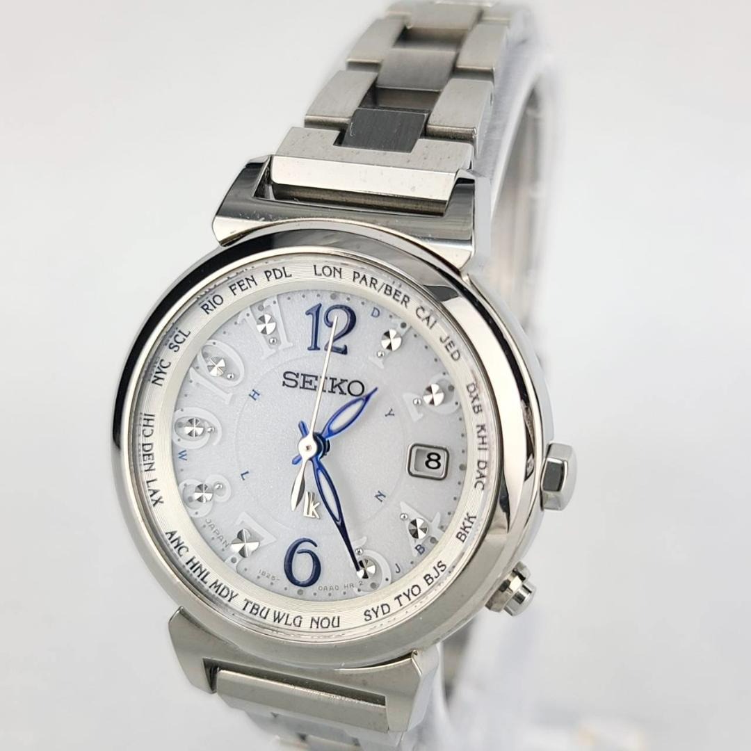 SEIKO 精工1B25-0AA0 Lucia Date 白色錶盤女士手錶, 名牌, 手錶- Carousell