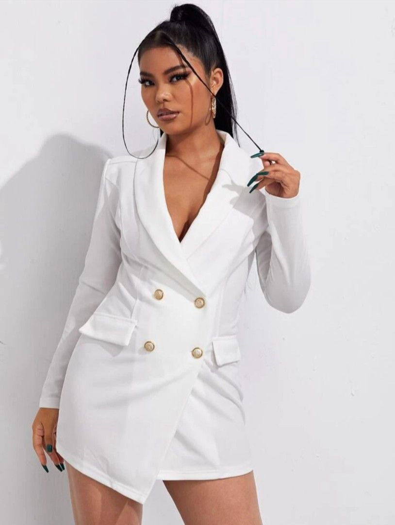 Shein hot sale white blazer