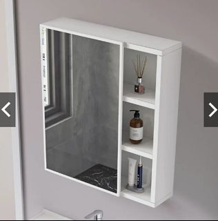 （Shipping From SG🚚）Space Aluminum Bathroom Mirror Cabinet Bathroom Cabinet Combination Toilet Storage Box Mirror