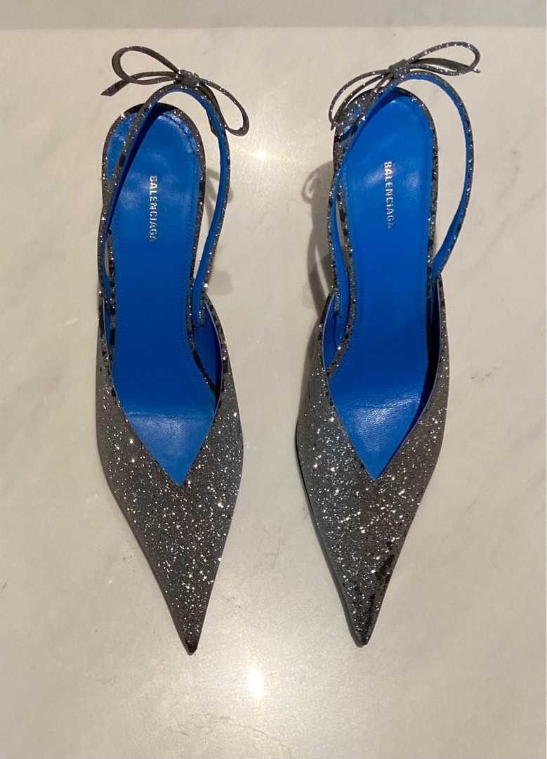 Balenciaga glitter slingback sales