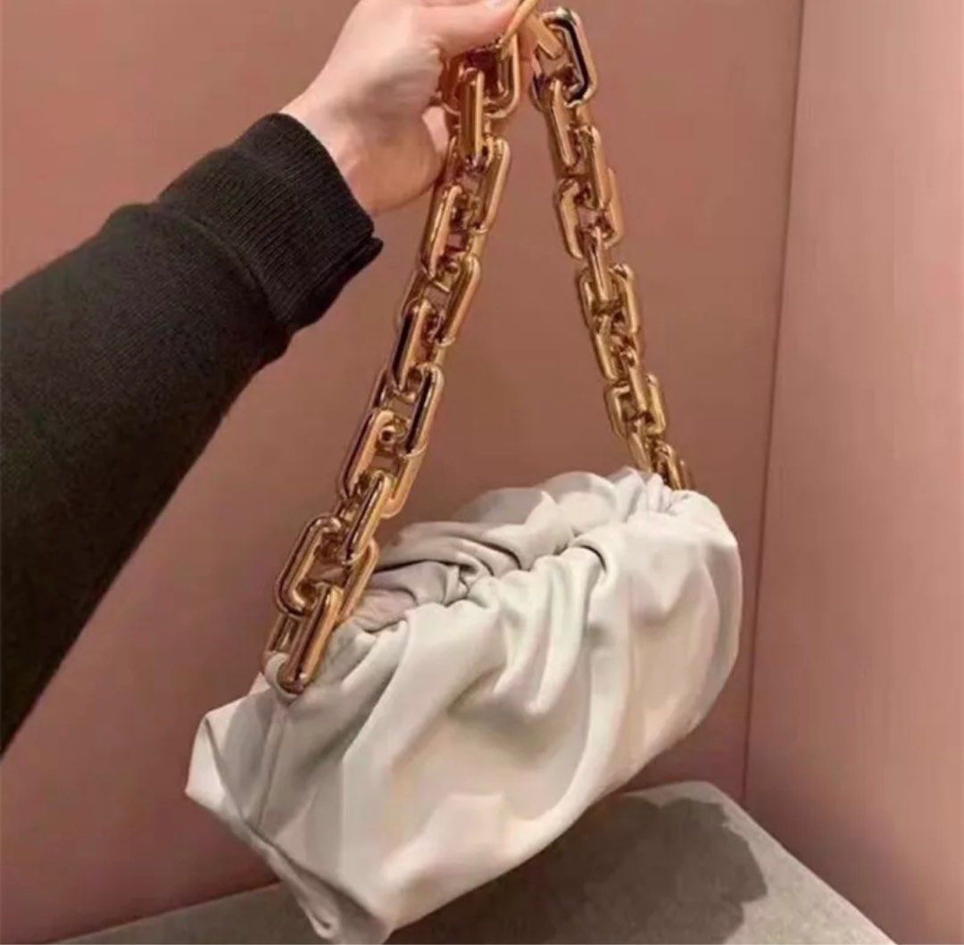 White and gold shoulder bag hotsell