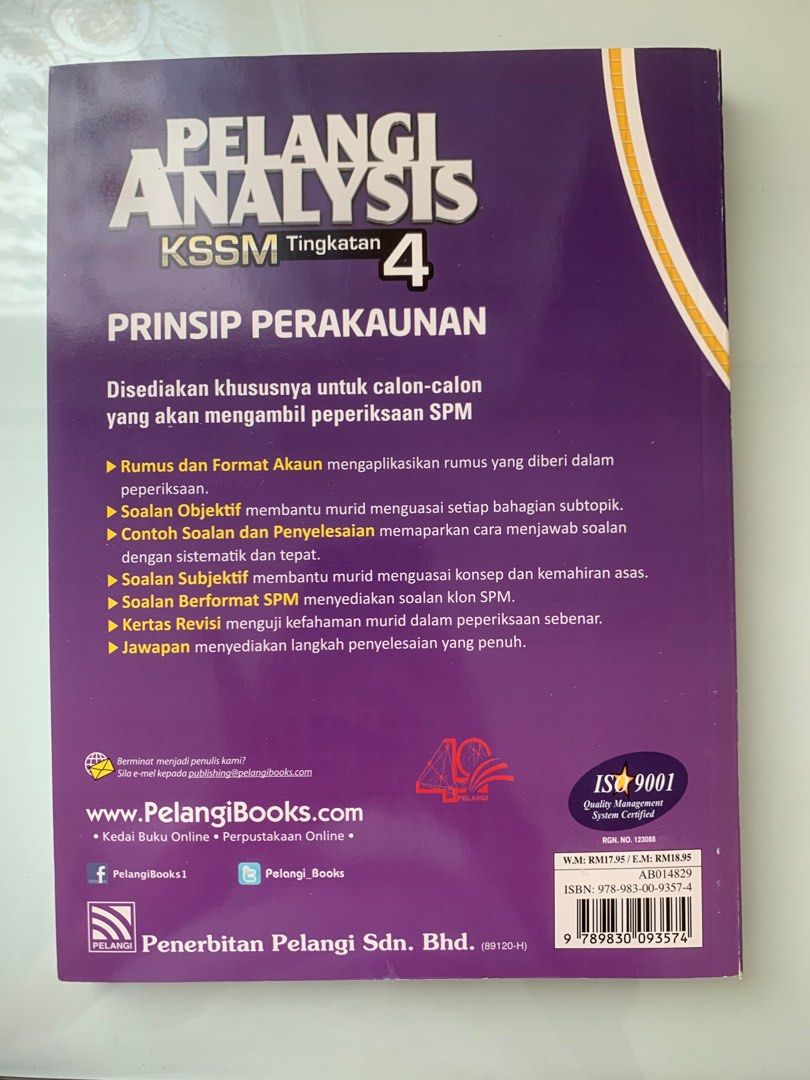 Spm Kssm Prinsip Perakaunan T4 T5 Referencetextbook Hobbies And Toys Books And Magazines 3326