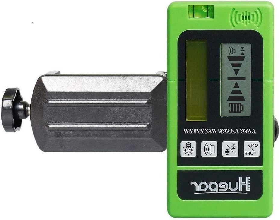 T232 Huepar LR5RG Digital Laser Receiver Used with Pulsing Line Lasers Up to 50m, Detect Red