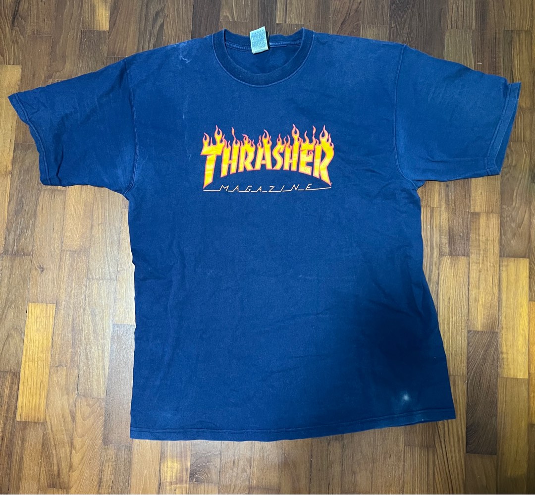 Thrasher T-Shirt, Men'S Fashion, Tops & Sets, Tshirts & Polo Shirts On  Carousell