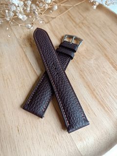 Hermes Togo 20mm Leather Strap Brown Bespoke Extra Long