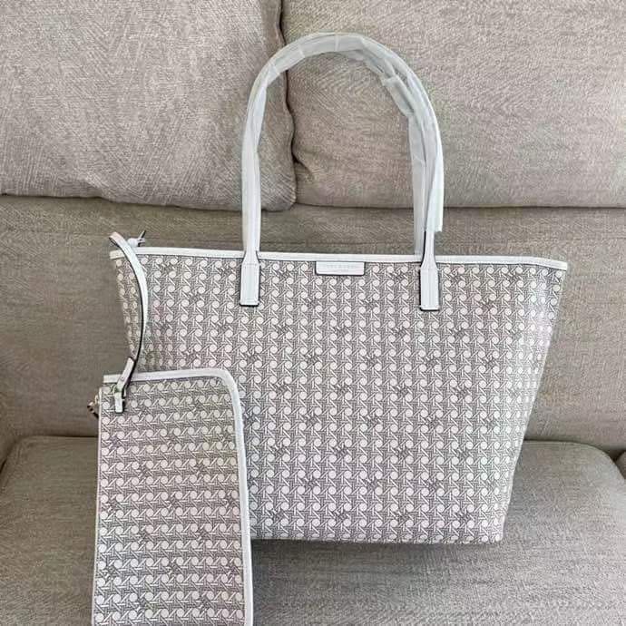 Tory Burch Ever Ready Zip Tote White