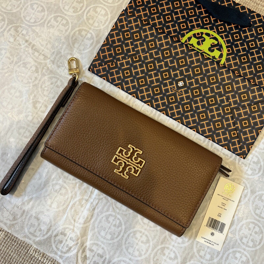 Tory Burch leather wallet authentic with tag on Carousell