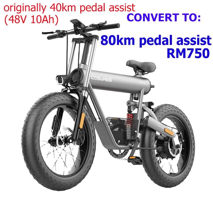 Upgrade mileage coswheel electric bicycle bike scooter ebike