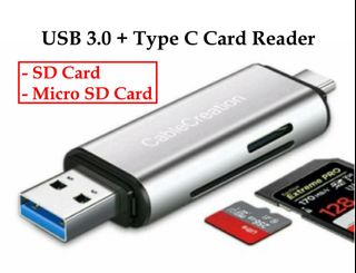 USB 3.0 Card Reader + Type C Card Reader, USB-C讀卡器