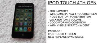 (USED) IPOD TOUCH 4TH GEN 8GB