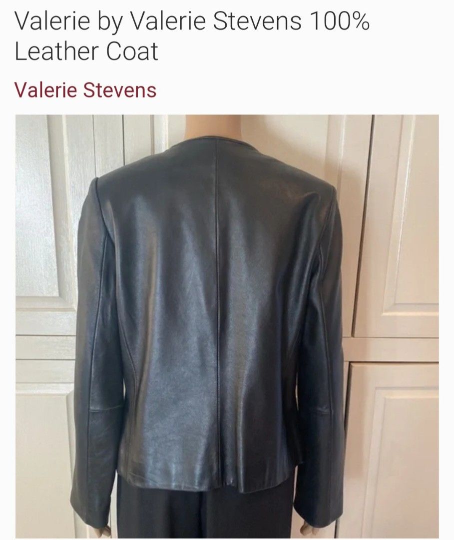 Valerie stevens leather coat sale
