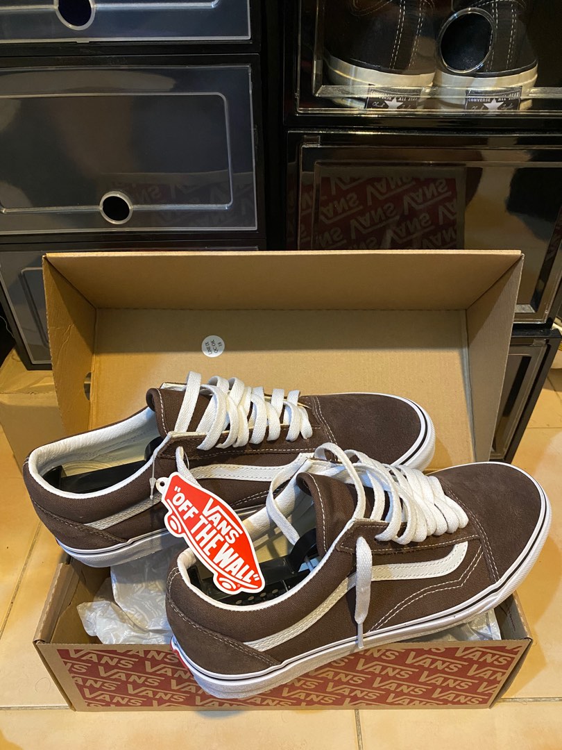 Old school vans online brown