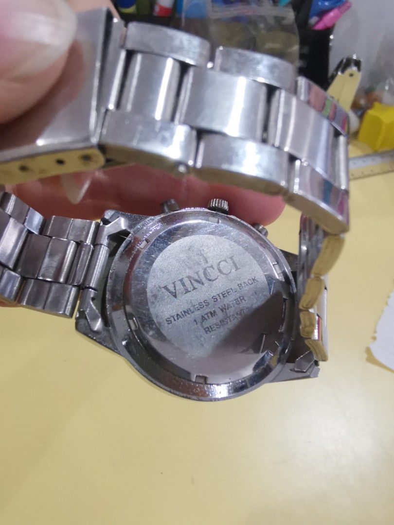 Stainless steel back 1 atm water resistant deals