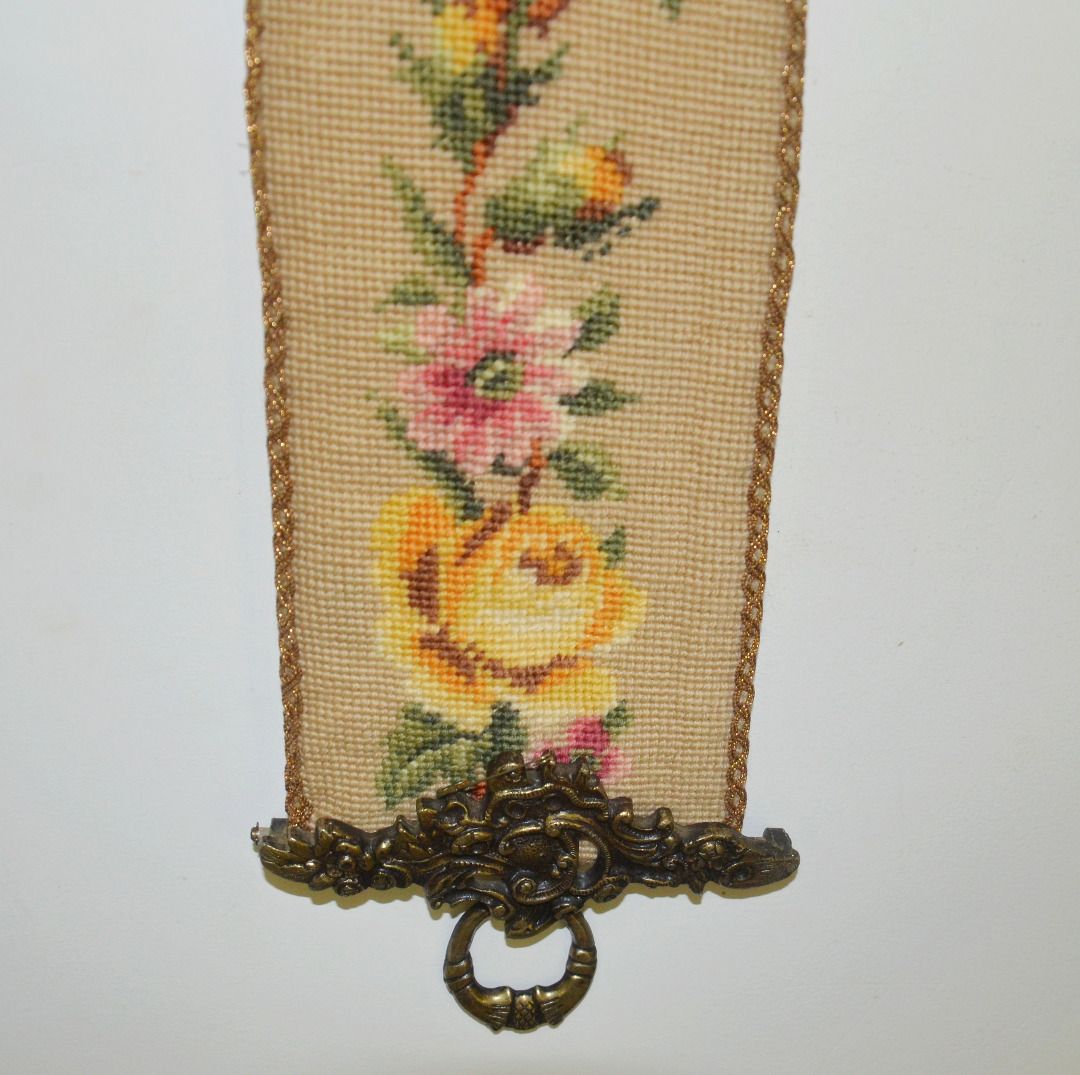 vintage 1920's victorian needlepoint Tapestry bell pull on Carousell