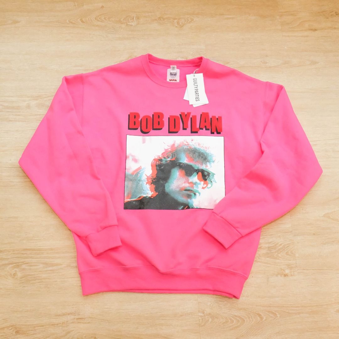 WACKO MARIA / BOB DYLAN CREW NECK SWEATSHIRT PINK / SIZE L