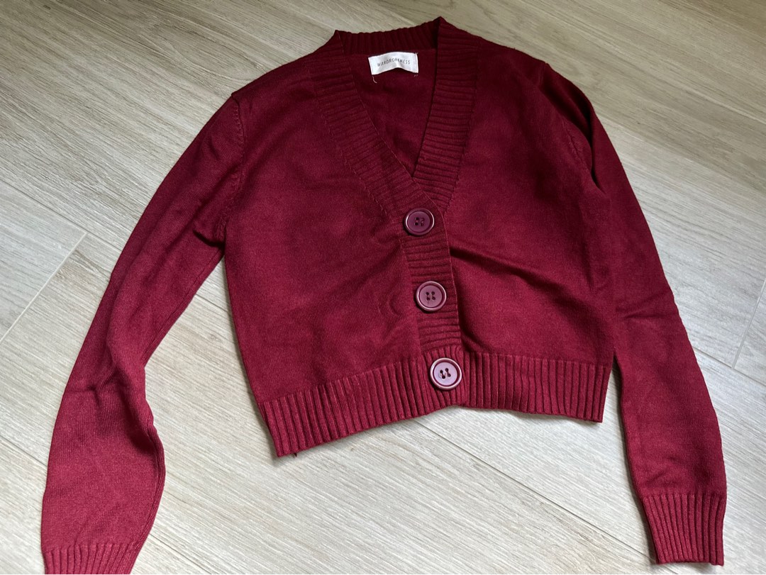 Red women's duster sweater store