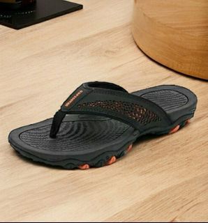 Watelves Flip-Flops Thong Sandals (US 10) - Arch Support Non-Slip, Black Orange
