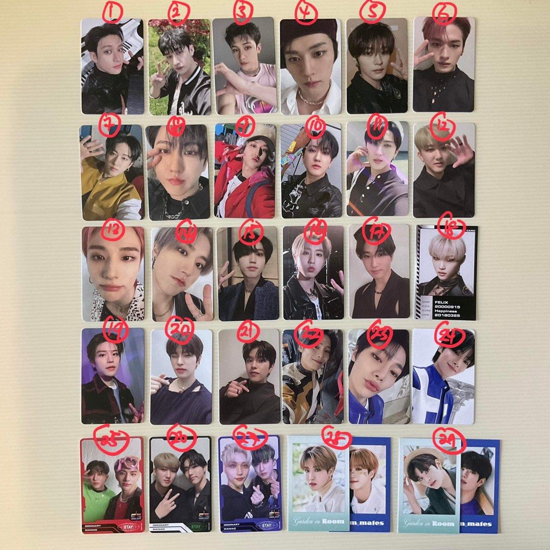 WTS STRAY KIDS 5-STAR MAXIDENT ODDINARY PHOTOCARDS