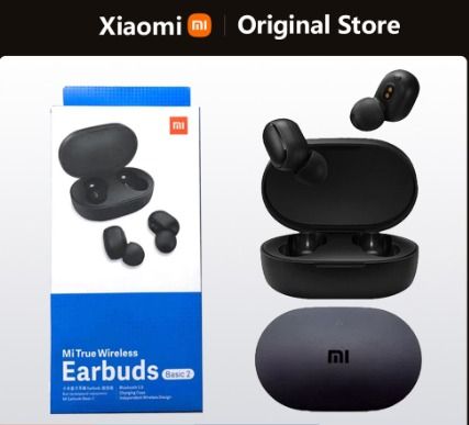  Xiaomi TWSEJ04LS Redmi Airdots Earphones, Bluetooth,  Sweatproof, True Wireless Earbuds, Global Version - Black, Small :  Electronics