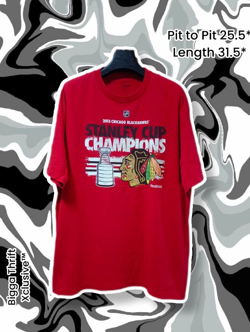 Reebok 2013 Stanley Cup Champion Chicago Blackhawks Tee Shirt