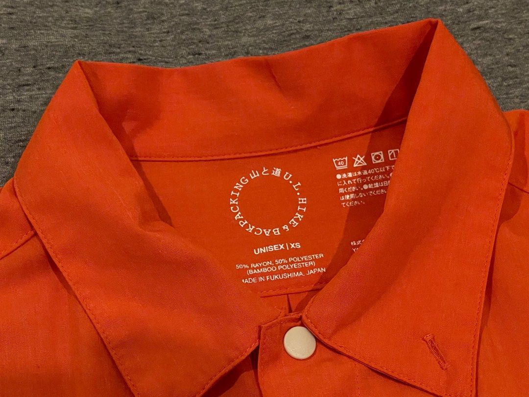 Yamatomichi Bamboo Shirt in Tangerine/ Size XS/ 山と道/ 登山/ 襯衫