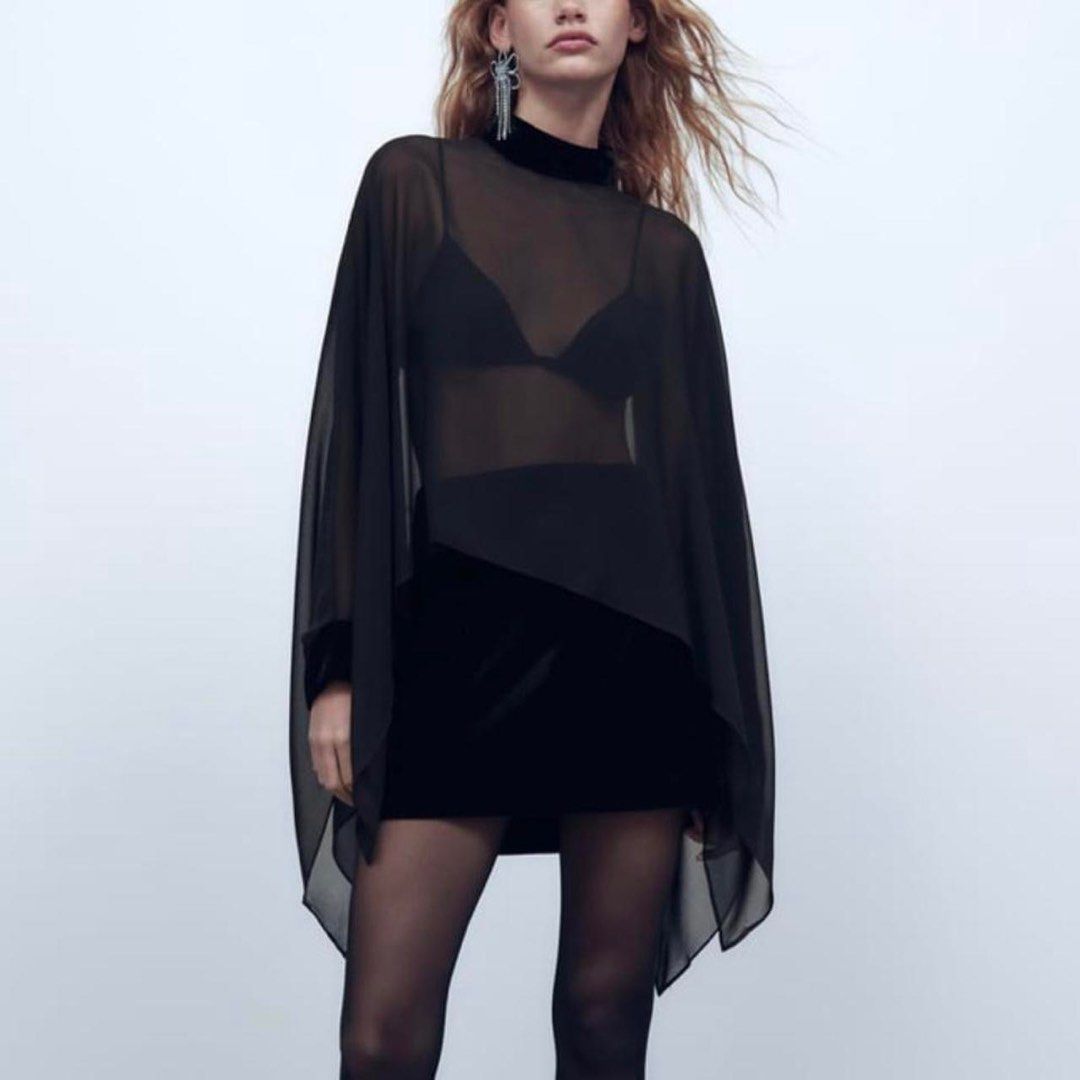 Zara best sale flowy top