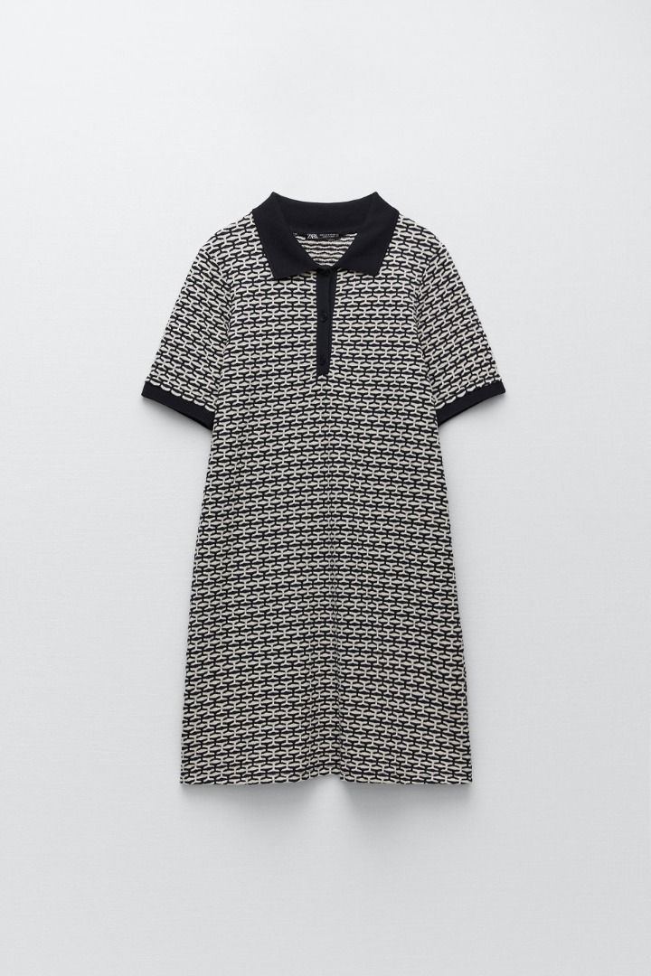 Jacquard polo dress zara clearance